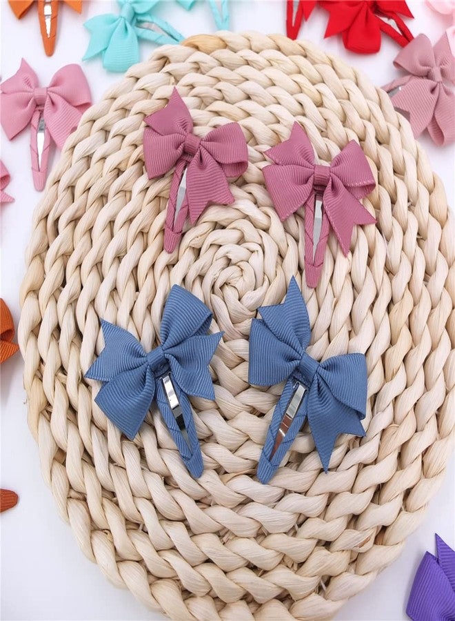 Baily 48 PCS Tiny Pinwheel Bow Hair Snap Clips for Baby Toddler Littlle Girls Fine Hair Pins in Fringe Bangs (Pinwheel Snap Clips 48 PCS - Image 3